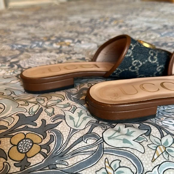 Gucci Blue and Brown Sandals - Picture 8 of 8